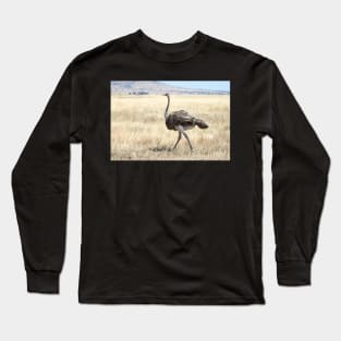 Female Ostrich,  Serengeti, Tanzania Long Sleeve T-Shirt